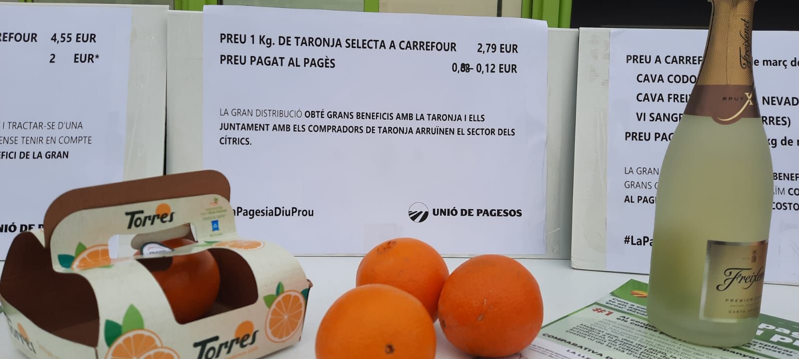 La pagesia es manifesta a Figueres contra «l'abús de les distribuïdores»