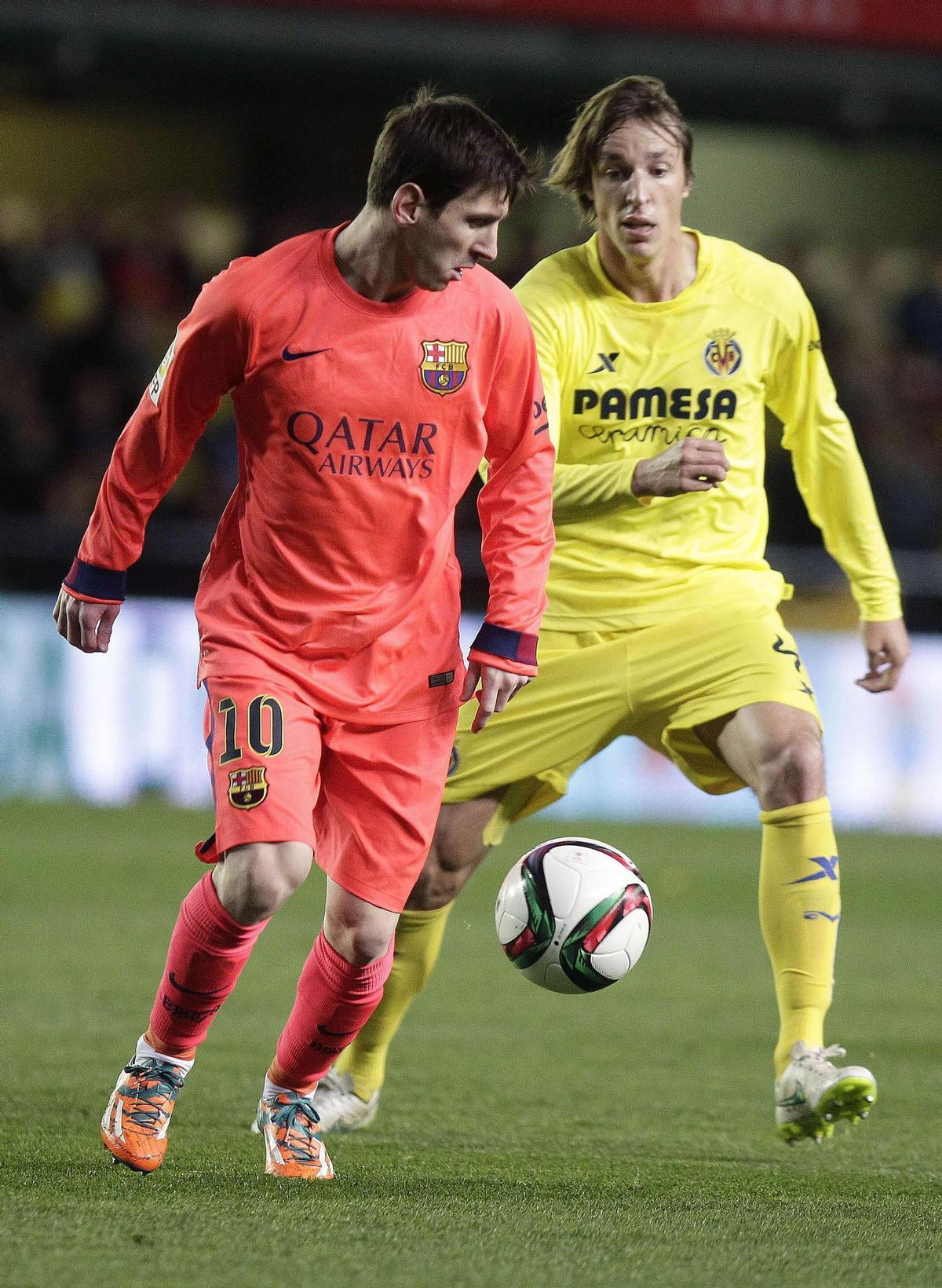 Messi y Pina durante la semifinal de Copa del 2015.