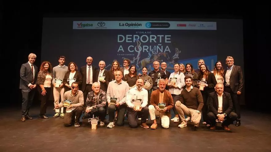 Miguel Fernández Vasco, Irene Lata, Luci y Jacobo Garrido, los triunfadores del deporte coruñés