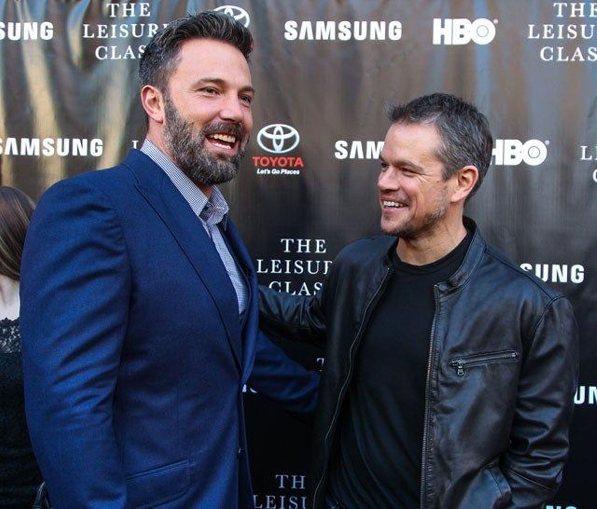 Ben Affleck y Matt Damon en el estreno de 'The leisure class' en Los Ángeles