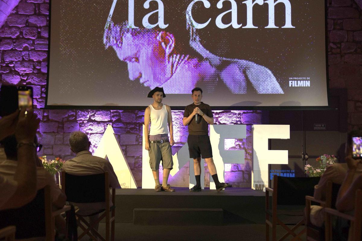 Garau y Porcel, en la presentación de 'La carn' el pasado viernes en es Baluard.