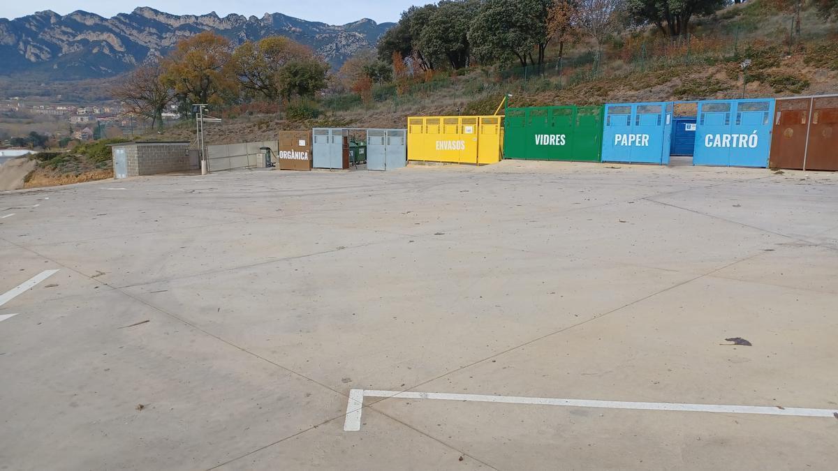 L'àrea de gestió de residus del càmping de Berga que es va construir sense llicència