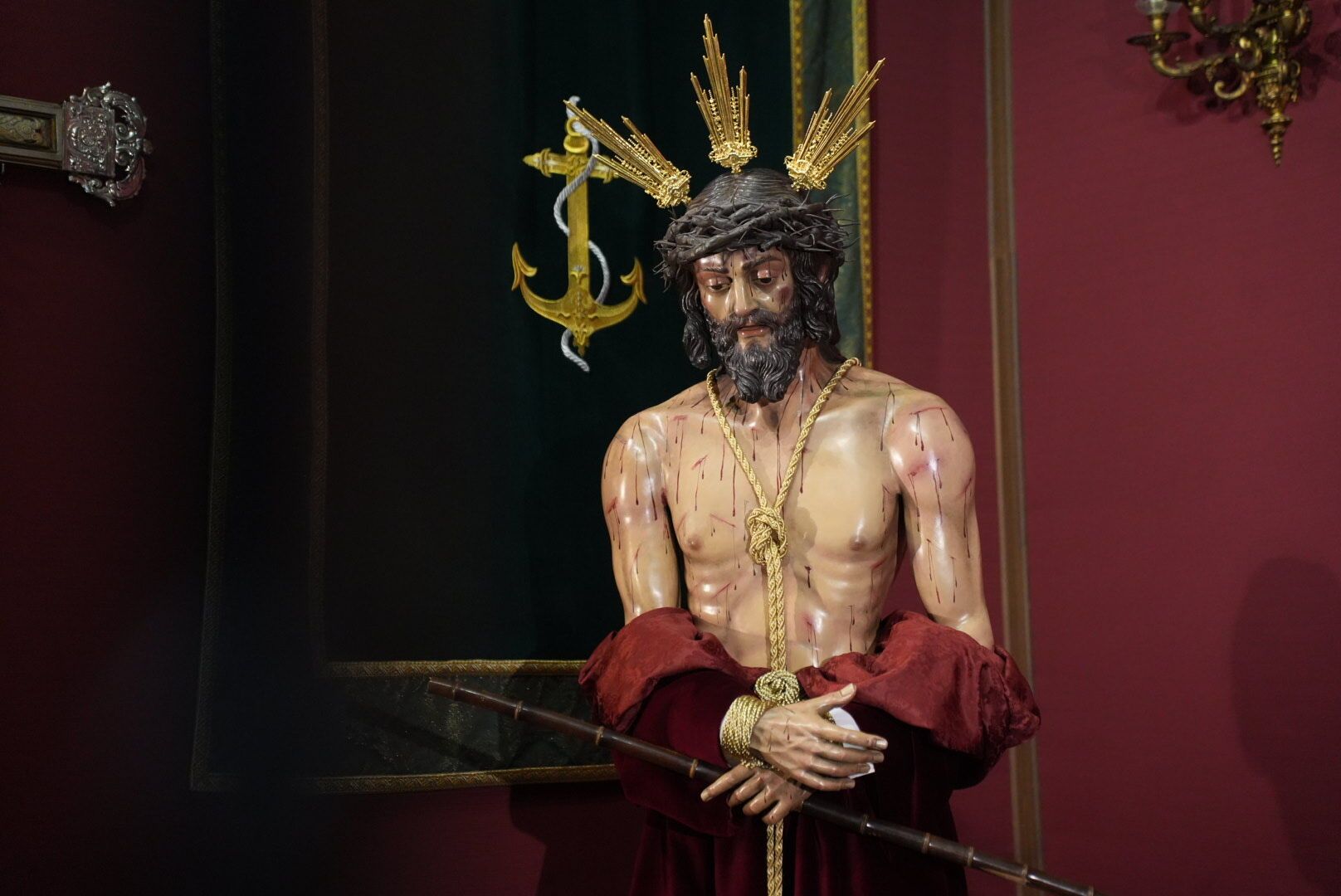 Nuestro Padre Jesús de los Afligidos de Puente Genil ya está en la iglesia de San Andrés