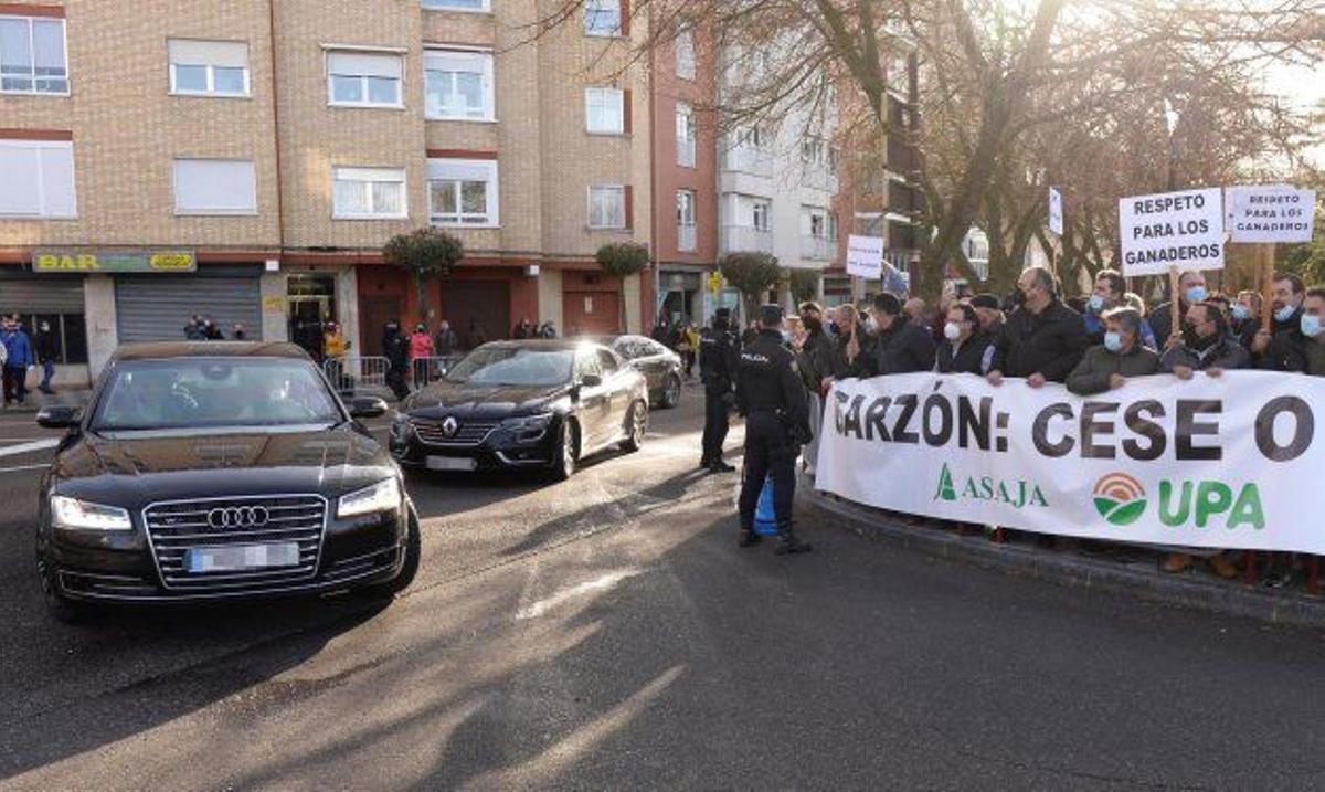 Protesta ante el presidente