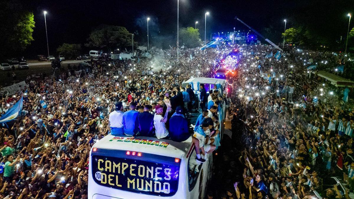 Celebración del Mundial de Argentina.