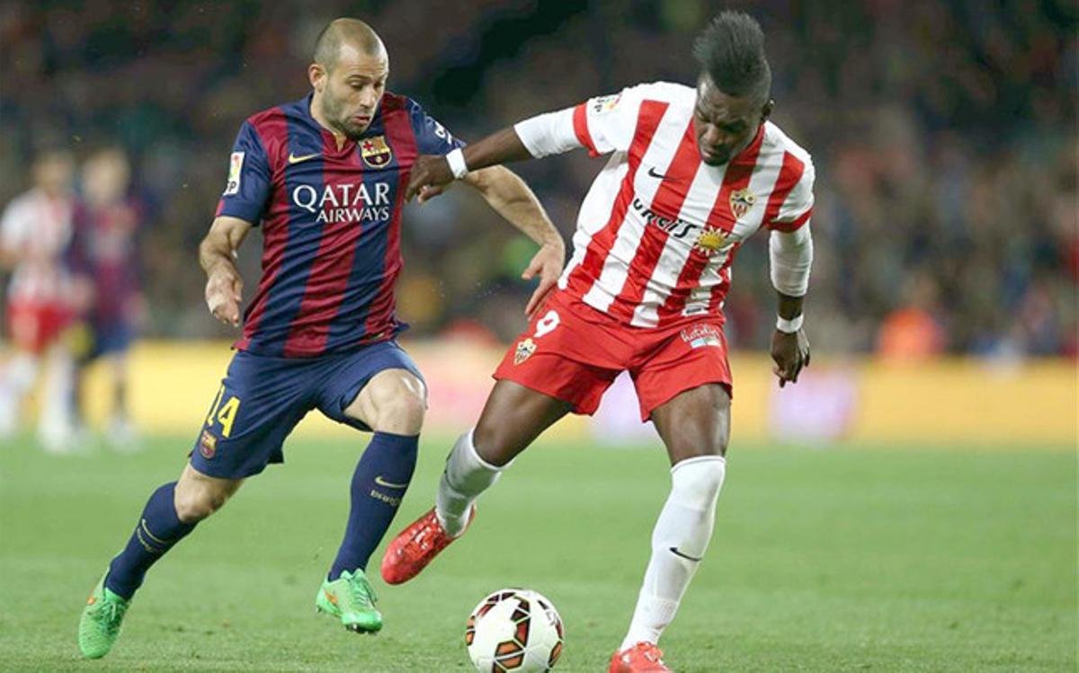 Javier Mascherano está jugando con una lesión en la mano