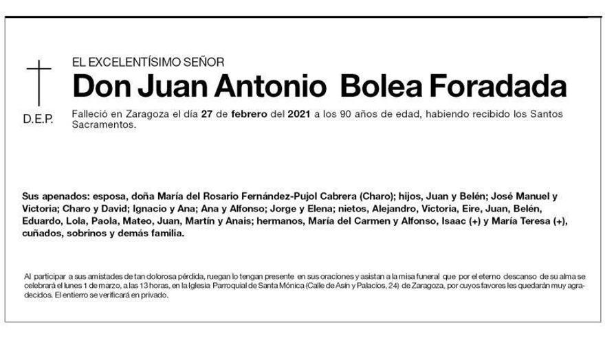 Juan Antonio Bolea Foradada