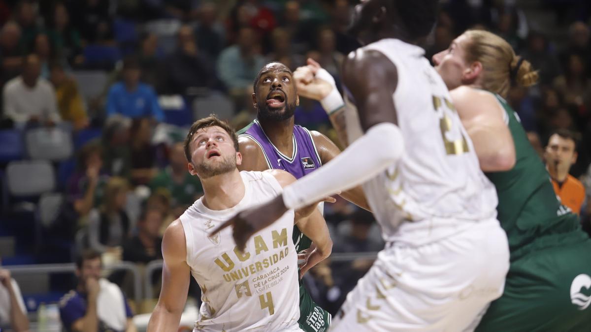 Imagen del choque entre el Unicaja CB y el UCAM Murcia de diciembre pasado