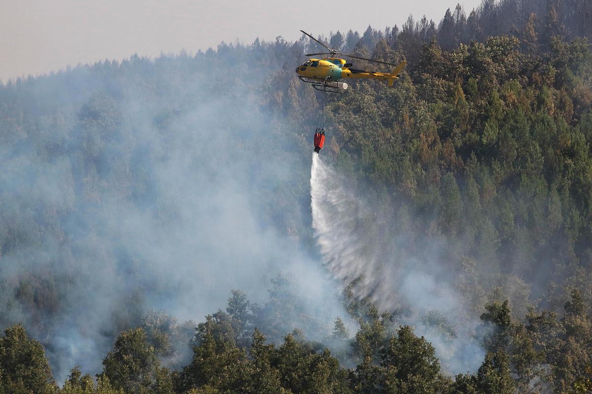 Incendio en Garaño, provincia de León.
