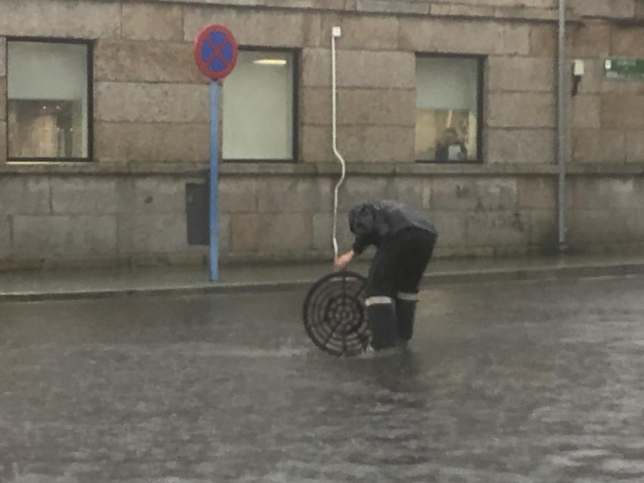 Las inundaciones en O Grove.