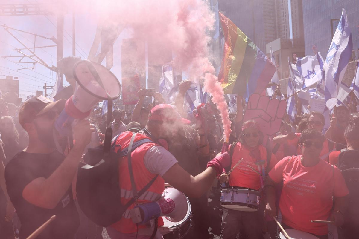 Protestas en Tel Aviv por la polémica reforma judicial del Gobierno de Netanyahu