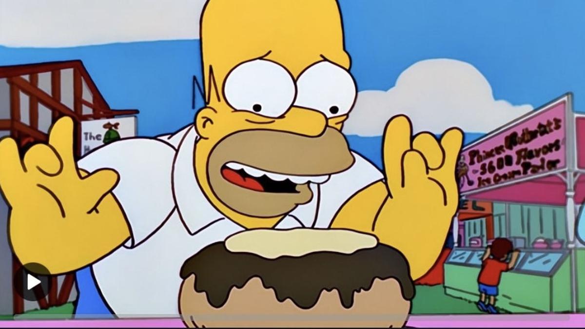 Homer se convierte en crítico gastronómico durante un capítulo.