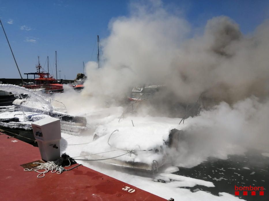 Incendi al port de Palamós