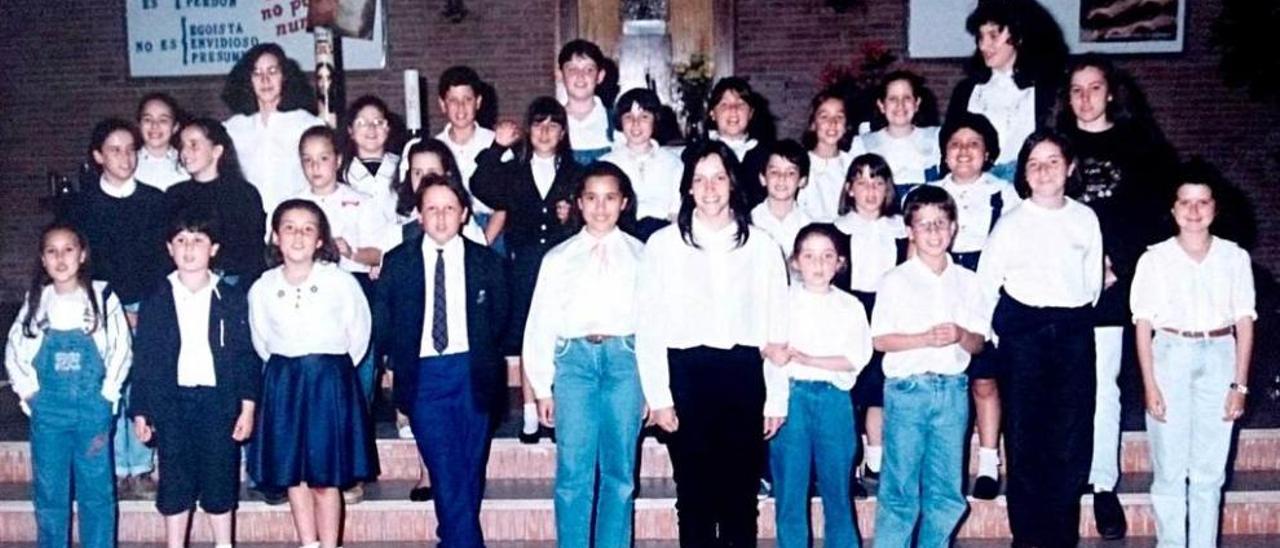 El coro infantil, en 1992.