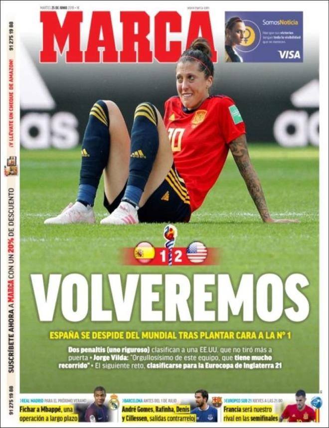 La portada de Marca del 25 de junio