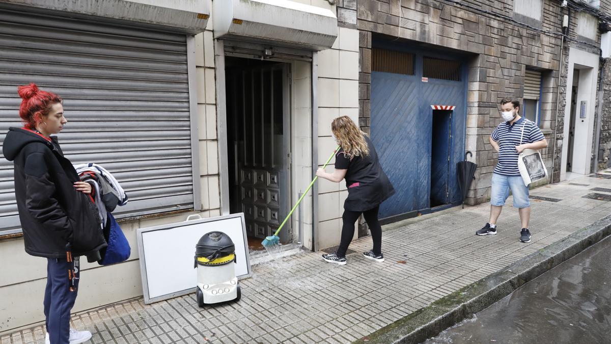 Inundaciones en Gijón por las fuertes lluvias