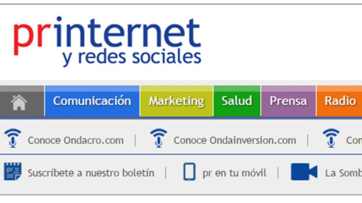 La web de PR Noticias.