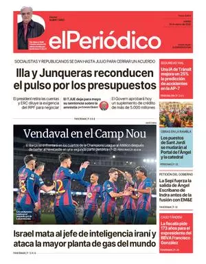 La portada de EL PERIÓDICO del 19 de marzo de 2026