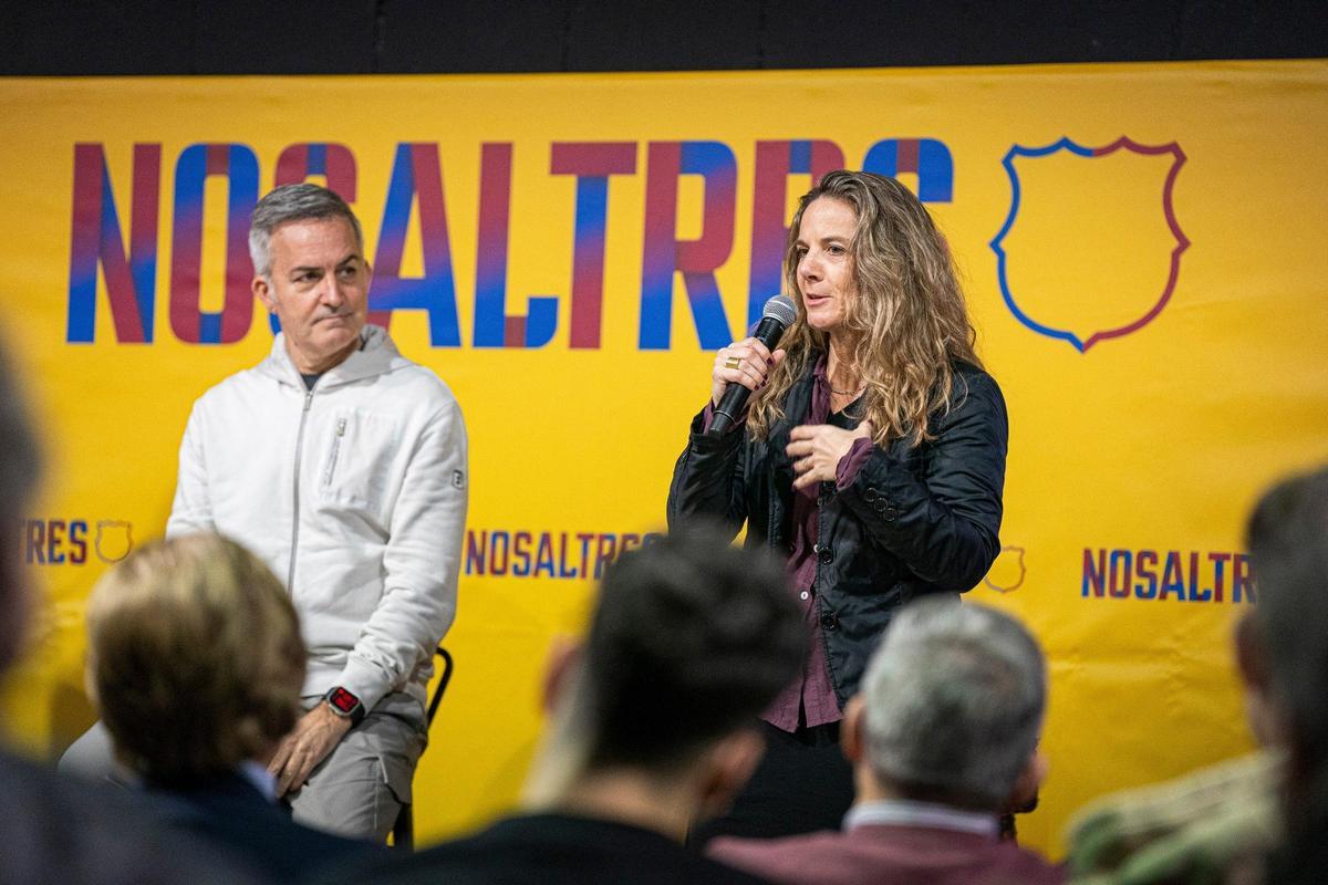 Joana Barbany y Víctor Font, en un acto de 'Nosaltres'