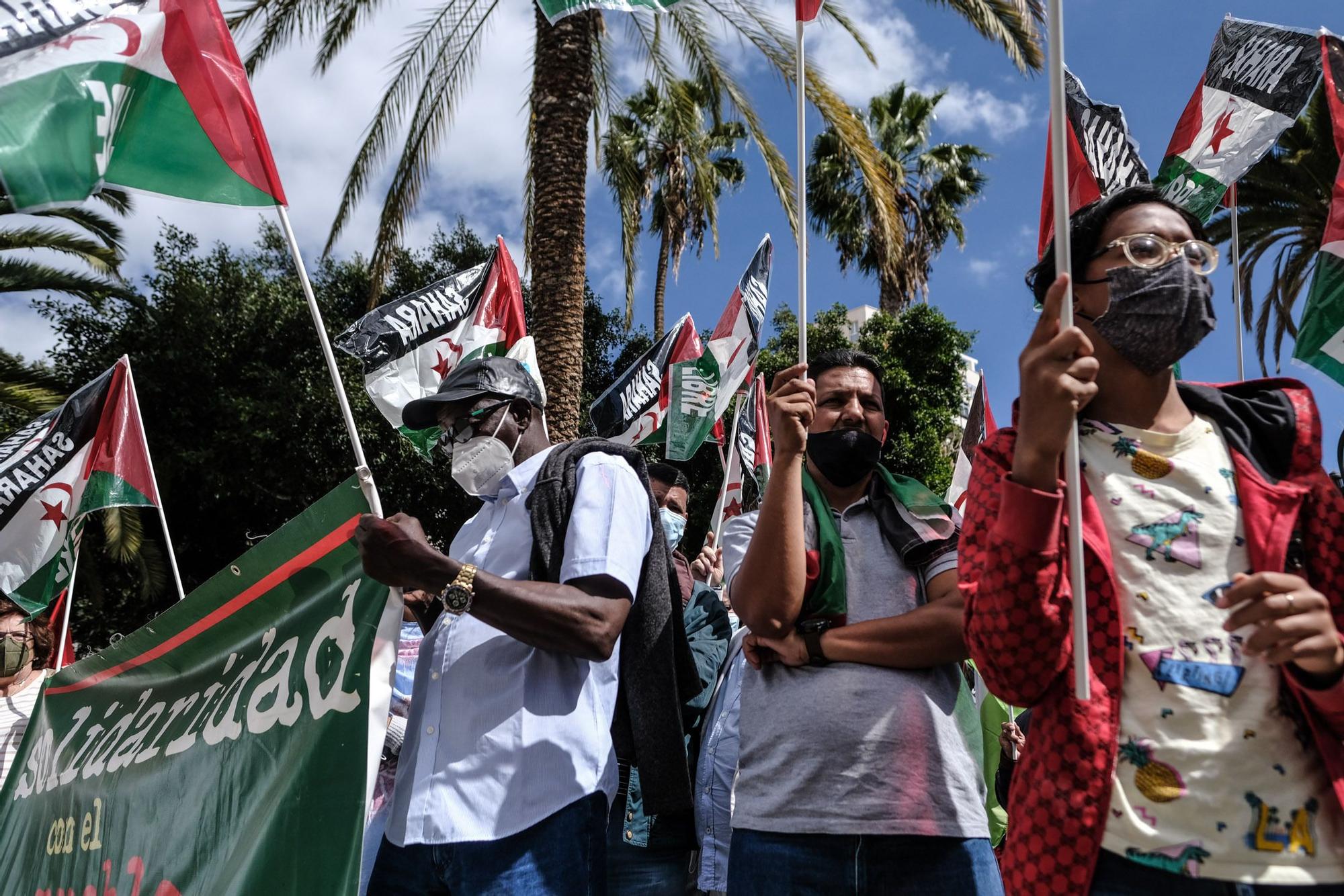 Concentración en apoyo a la causa saharaui en Las Palmas de Gran Canaria (26/03/2022)