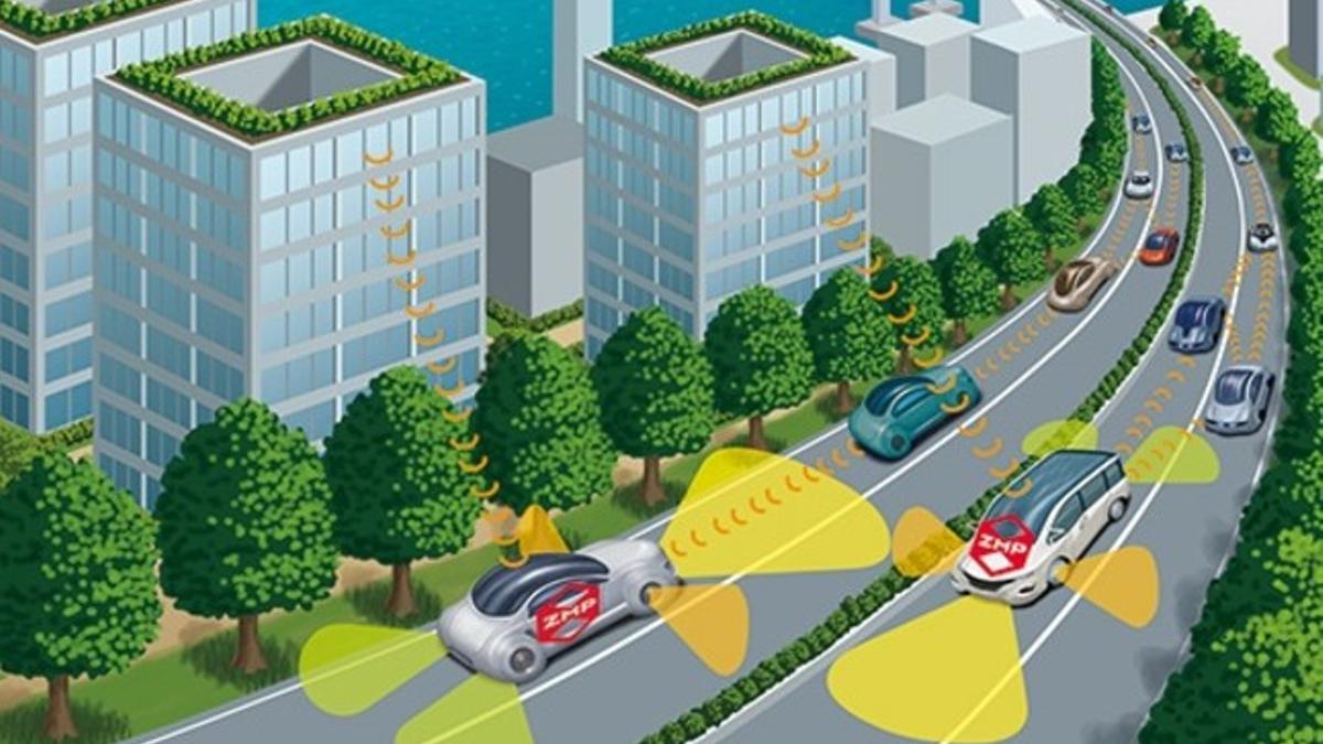 Imagen virtual de la tecnología de taxis robot de la firma de Japón ZMP.