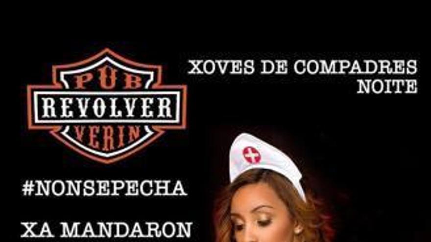 Un pub de Verín promociona su jueves de compadres con &quot;una pediatra&quot; semidesnuda