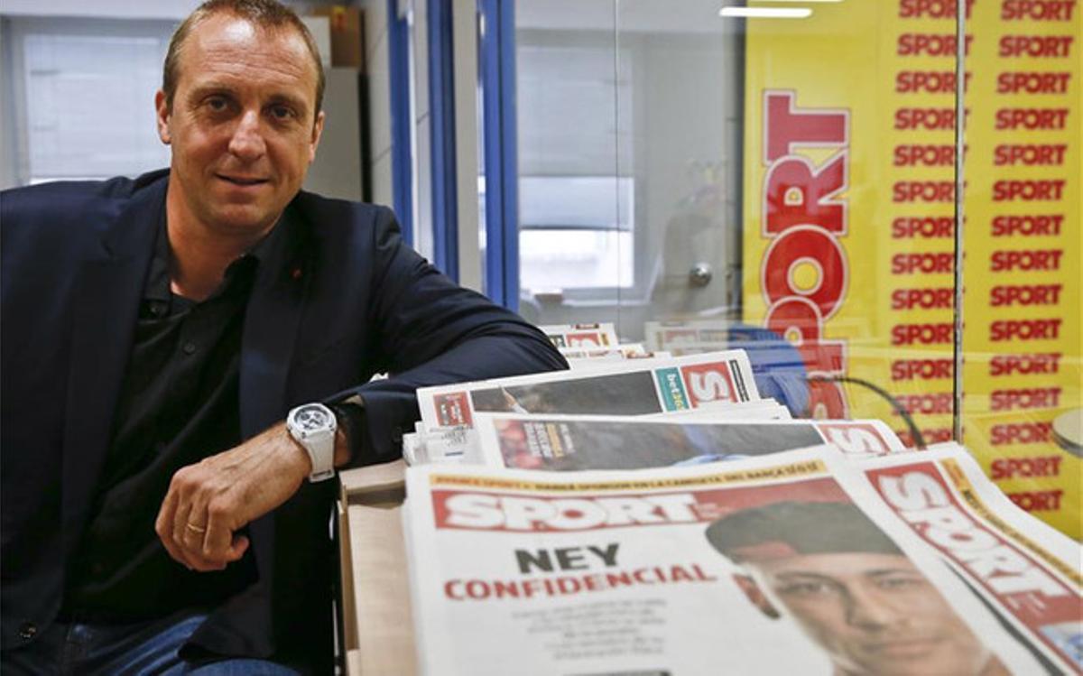 David Barrufet visitó la redacción de SPORT David Barrufet visitó la redacción de SPORT