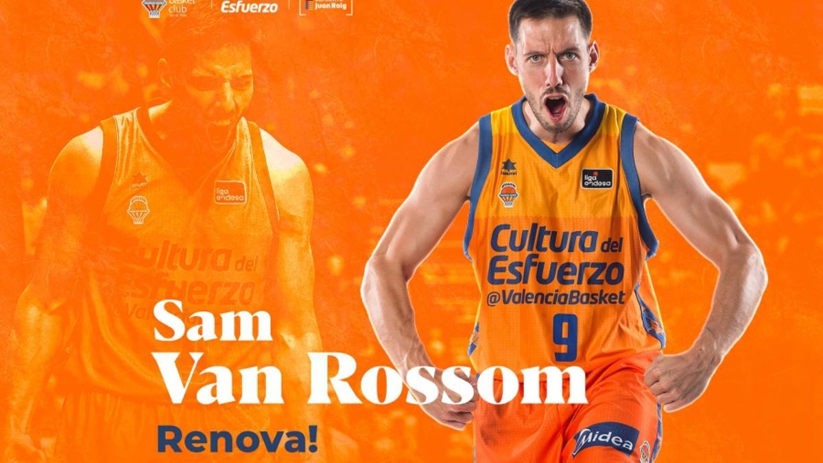 El cartel con el que el club anunció la ampliación del contrato de Van Rossom hasta 2023
