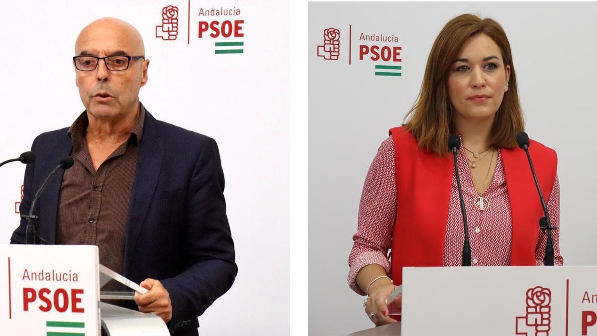 Los candidatos socialistas a las primarias Antonio Hurtado y Carmen Victoria Campos.