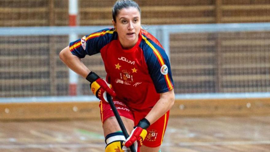 María Sanjurjo, en un partido con la selección española. |  // RFEP