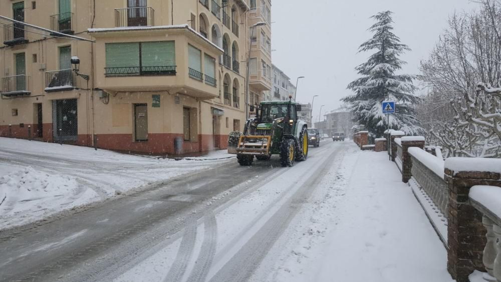 Els efectes de la nevada a Berga