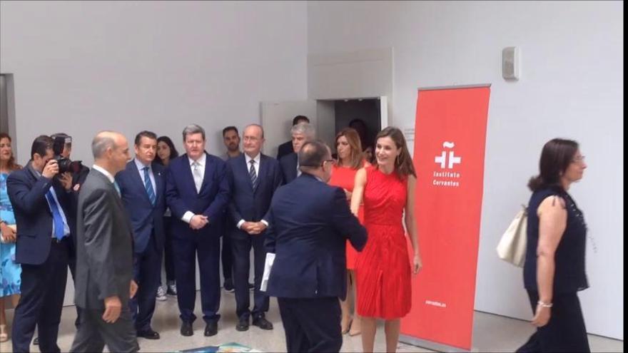 Recepción de la reina Letizia en la reunión del Cervantes en Málaga