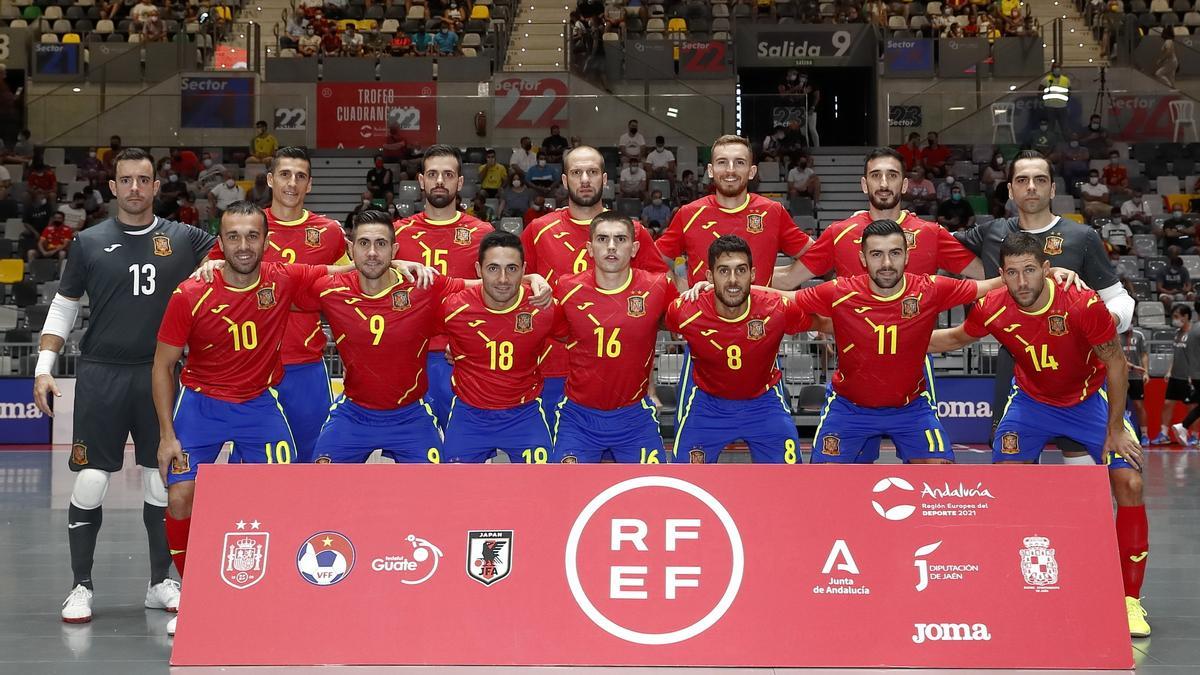 Formación de la selección española.