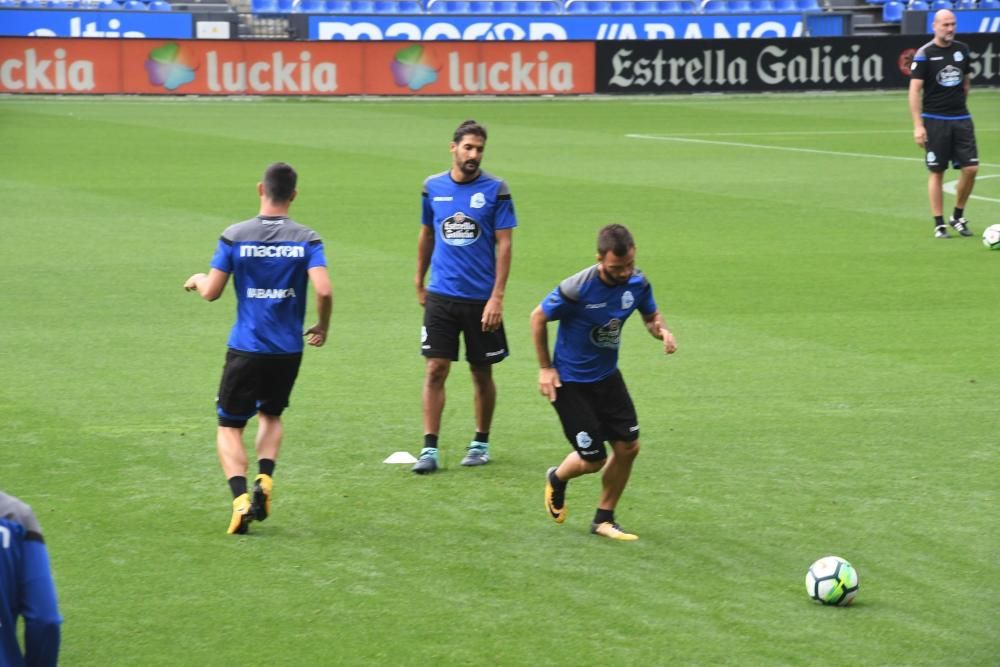 Último entrenamiento del Dépor antes del Madrid