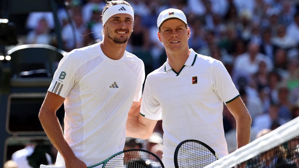 Sinner y Zverev en la final de Wimbledon 2026