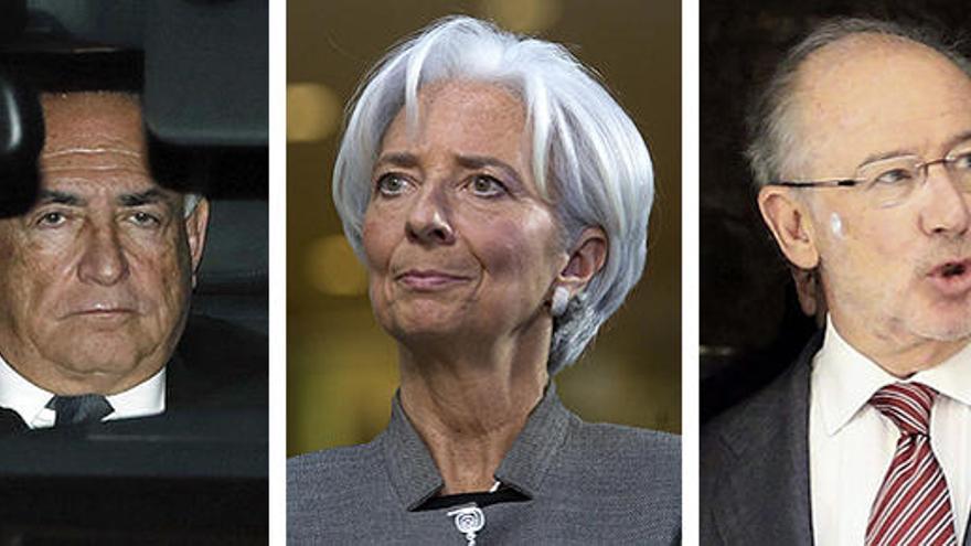 Strauss-Kahn, Rato y Lagarde.