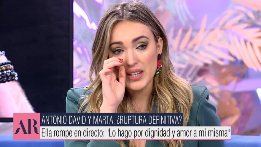 Marta Riesco, tras su ruptura con Antonio David: &quot;La situación ha empeorado&quot;
