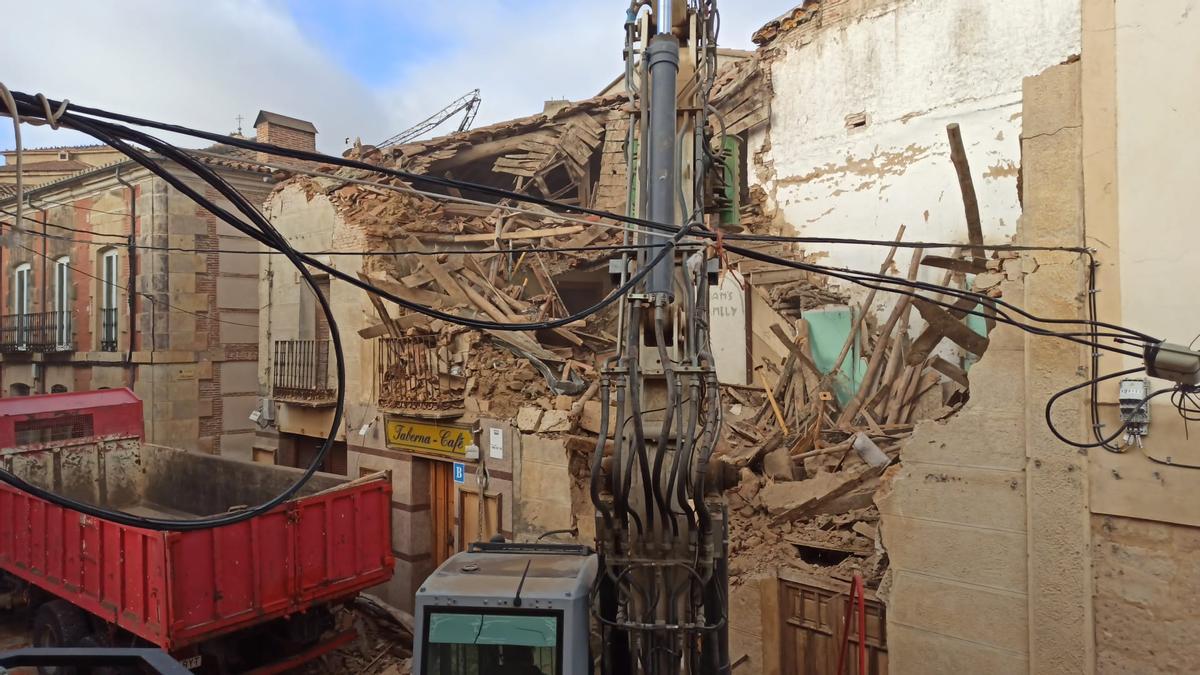 Derrumbe del edificio de Fuentesaúco.