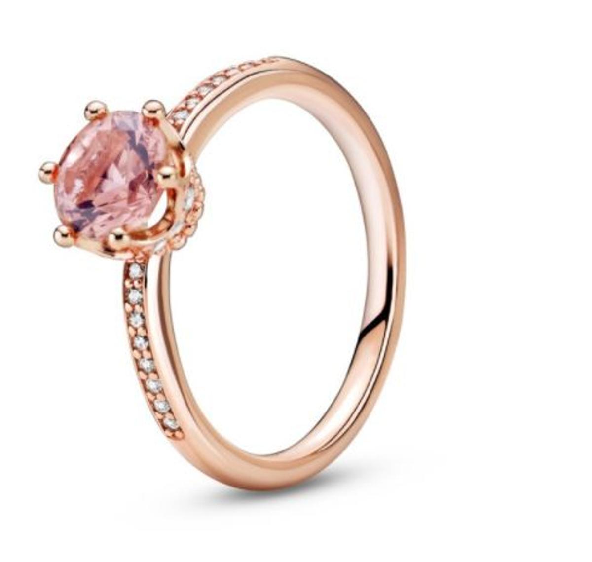 Anillo en Pandora Rose Corona Rosa Brillante