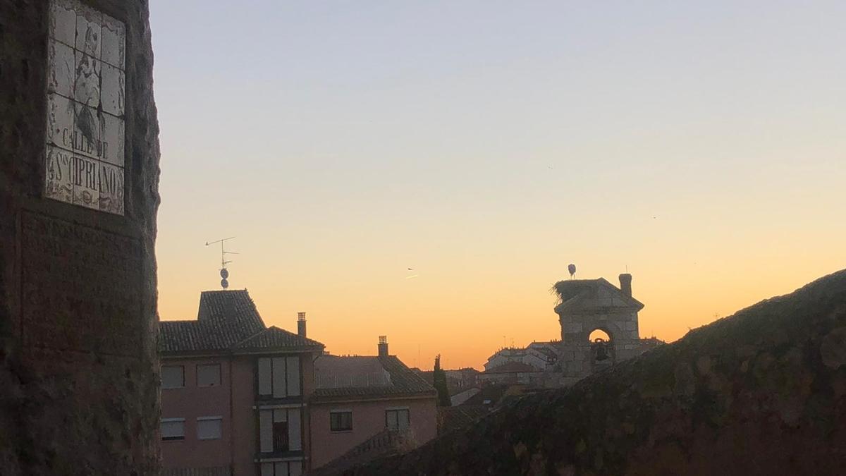 Amanecer esta mañana en Zamora.