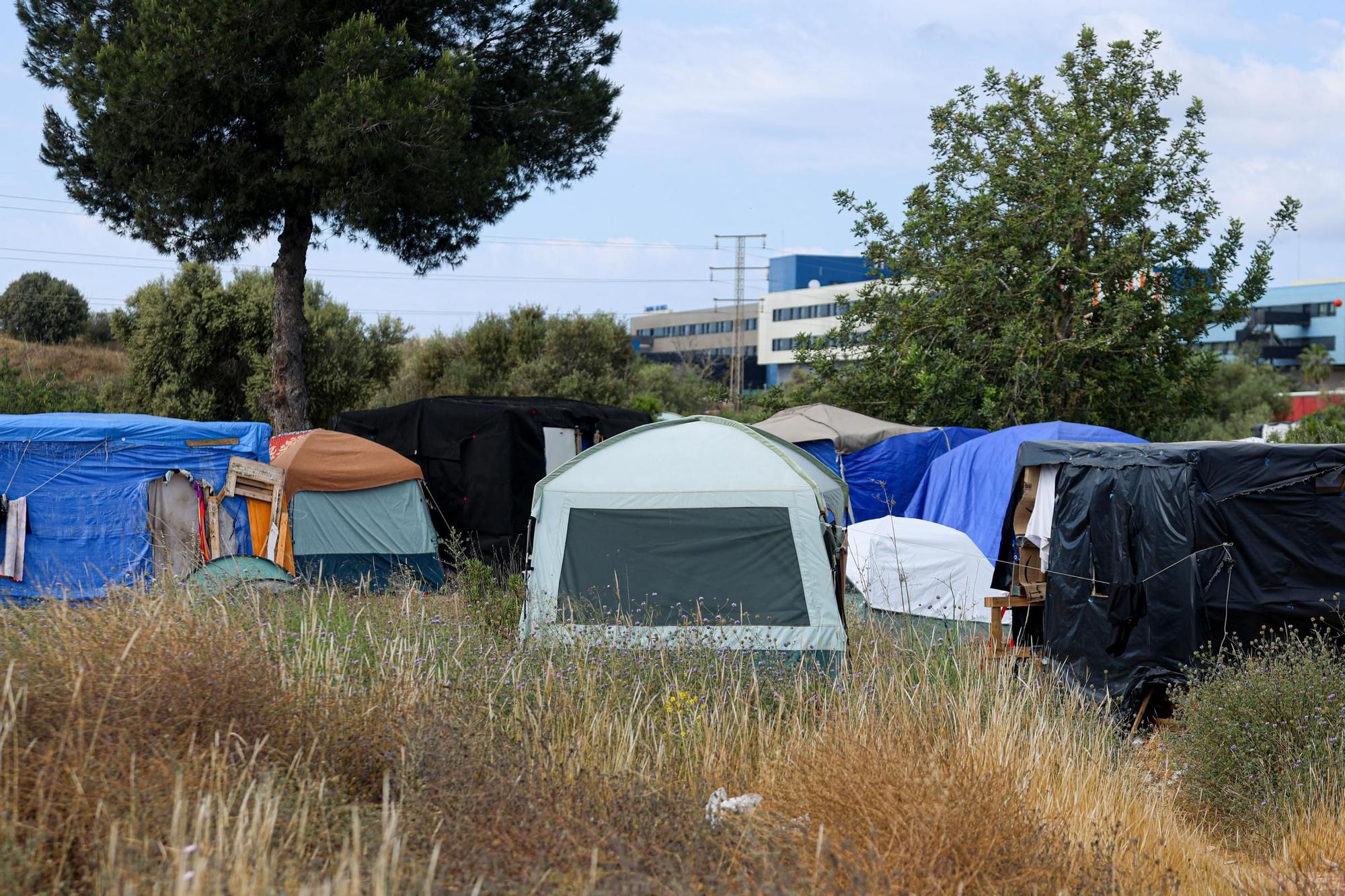 Poblado chabolista en la zona del recinto ferial de Ibiza
