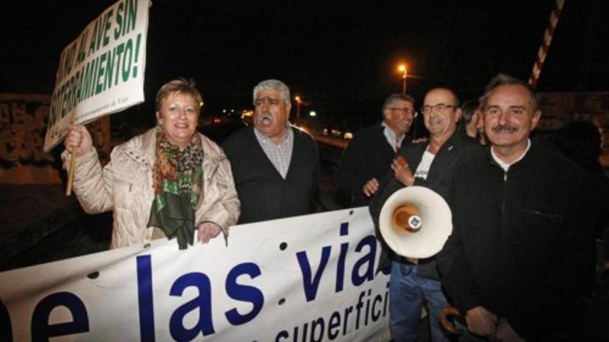 Nueva protesta por el soterramiento del AVE en Murcia