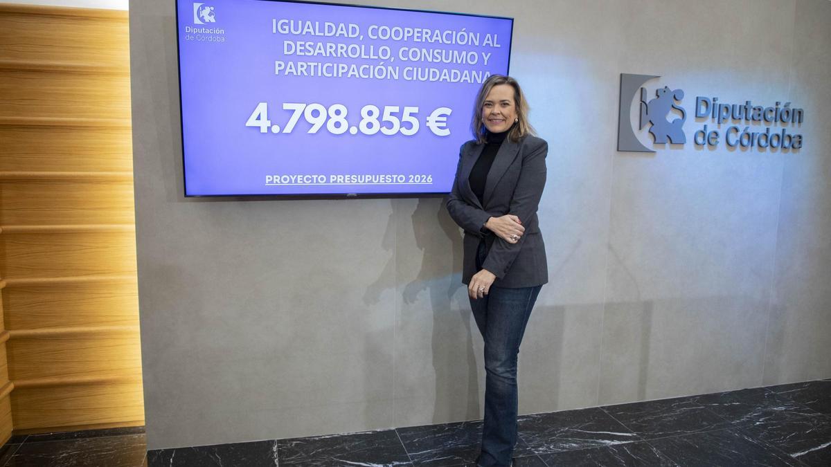 Auxiliadora Moreno, delegada de Igualdad, Cooperación al Desarrollo, Consumo y Participación Ciudadana de la Diputación de Córdoba.