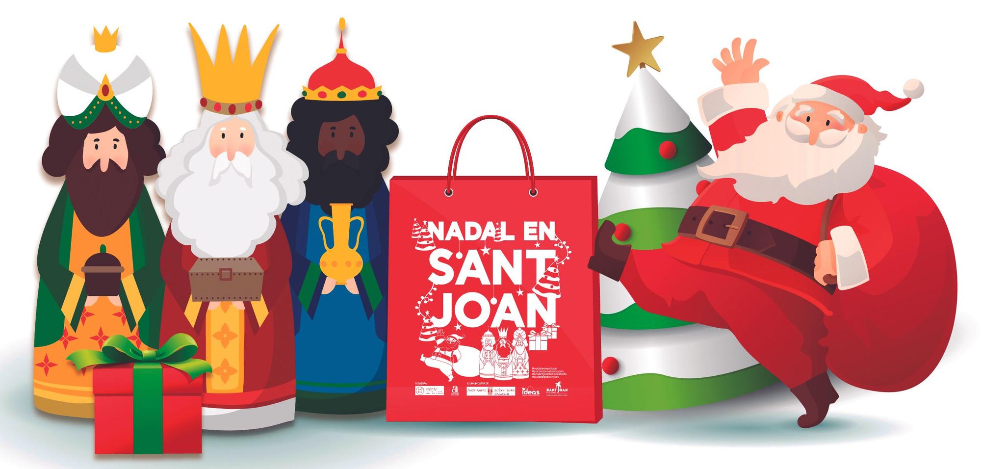 La campaña de Navidad en Sant Joan arrancó el pasado día 4 con el encendido del alumbrado navideño y hasta el 6 de enero acogerá actividades.