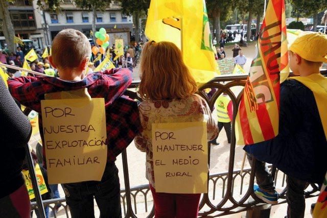 Manifestación de agricultores en Calatayud