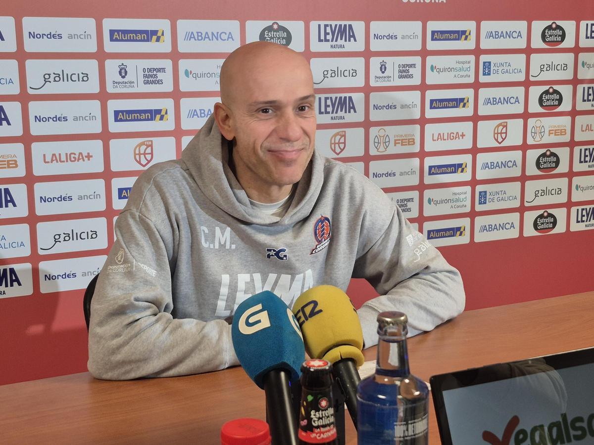 Carles Marco, en la sala de prensa del Coliseum.