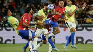Un instante del Chile - Brasil.