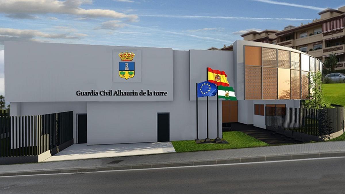 Infografía del futuro cuartel de la Guardia Civil en Alhaurín de la Torre.