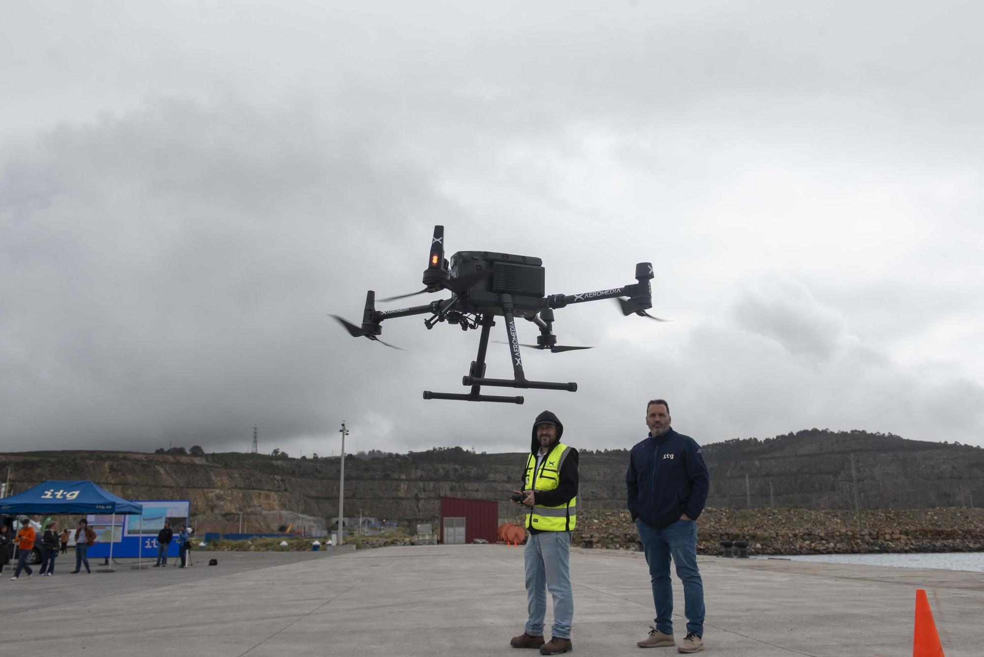 Drones para el transporte de mercancías en el puerto exterior