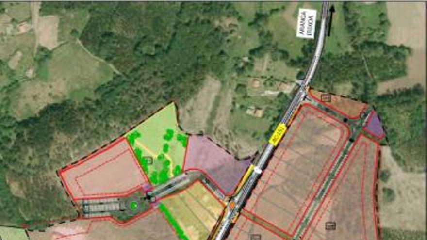 Sector de Montesalgueiro con las dos rotondas proyectadas.